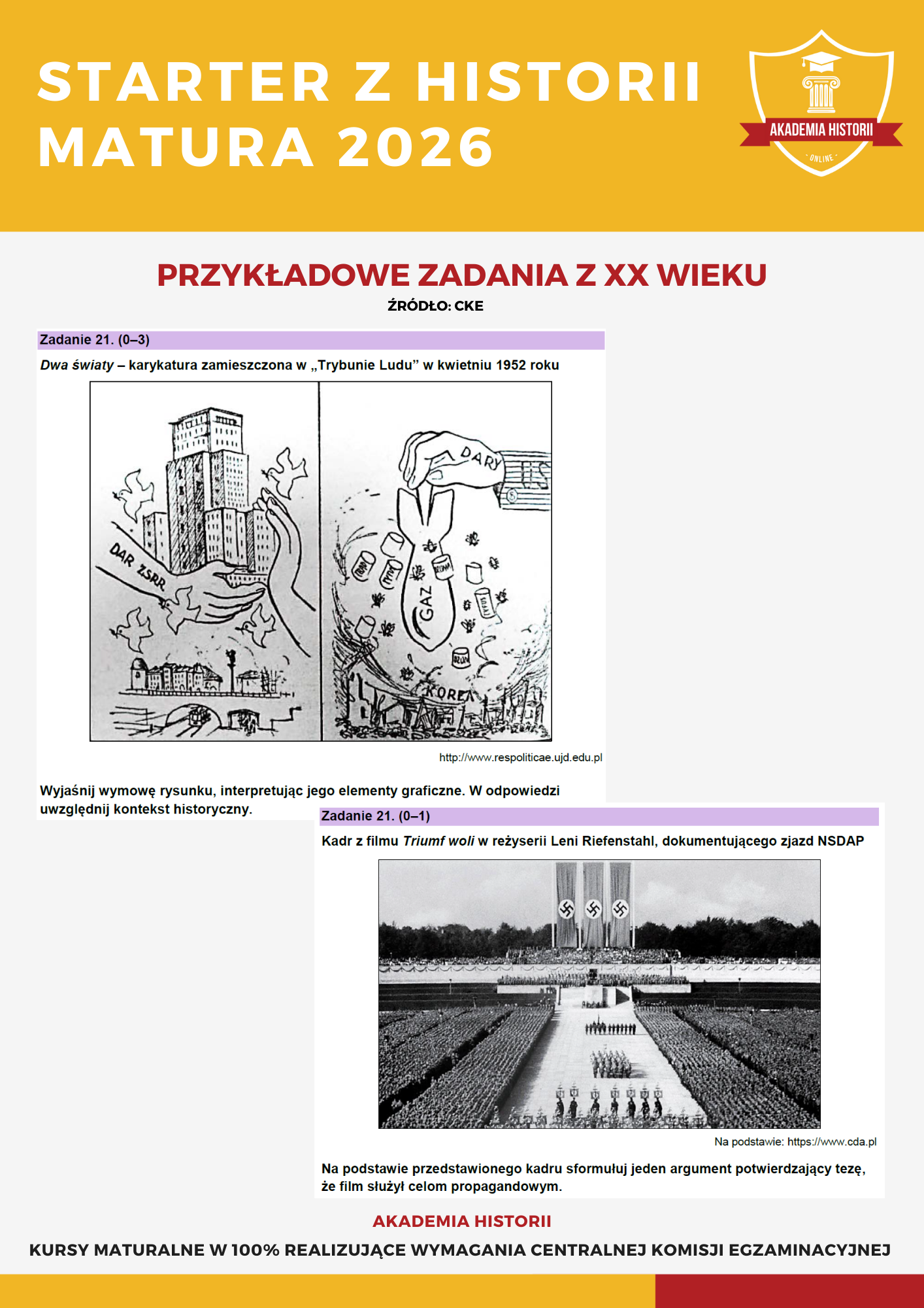 Przykładowe zadanie maturalne z WOS – forma arkusza