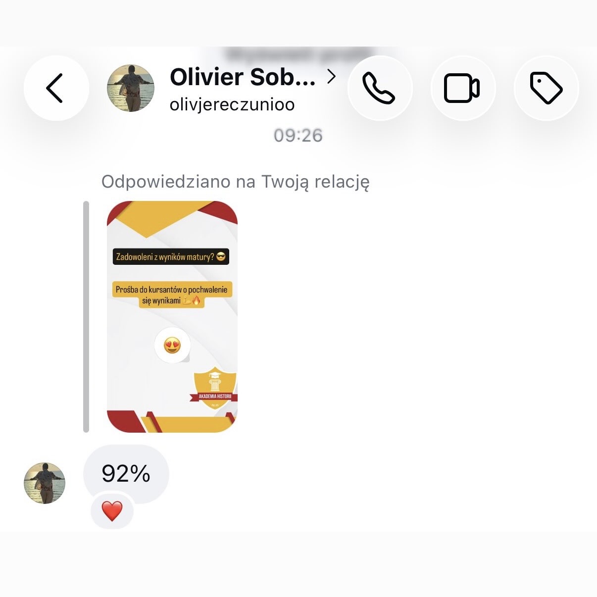 Opinia Akademia Historii — Olivier, 92% z historii