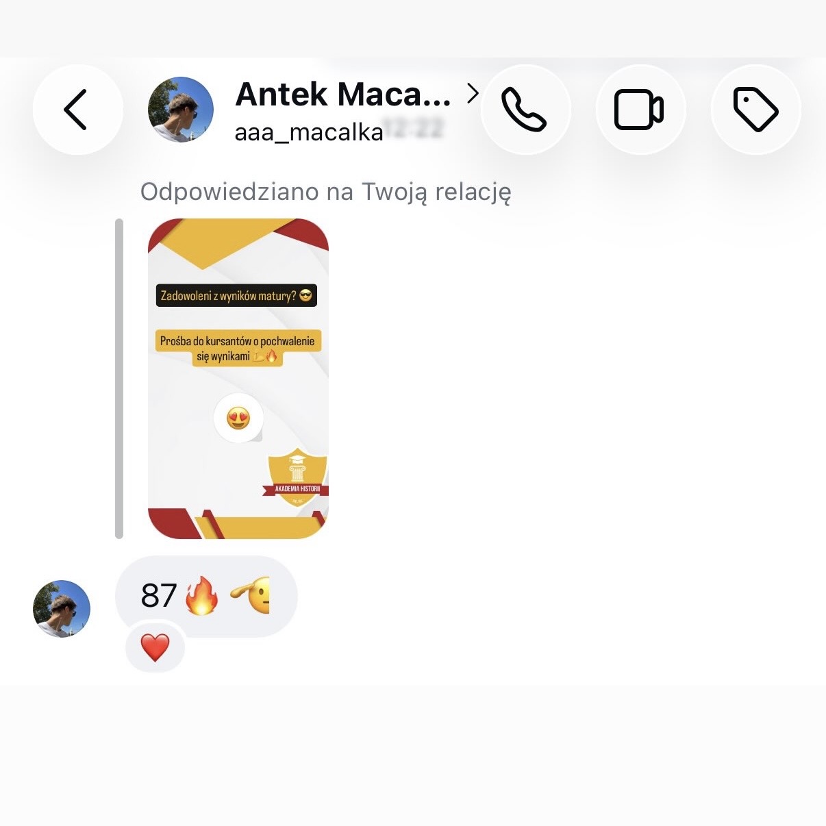 Opinia Akademia Historii — Antek Macałka, 87% z historii