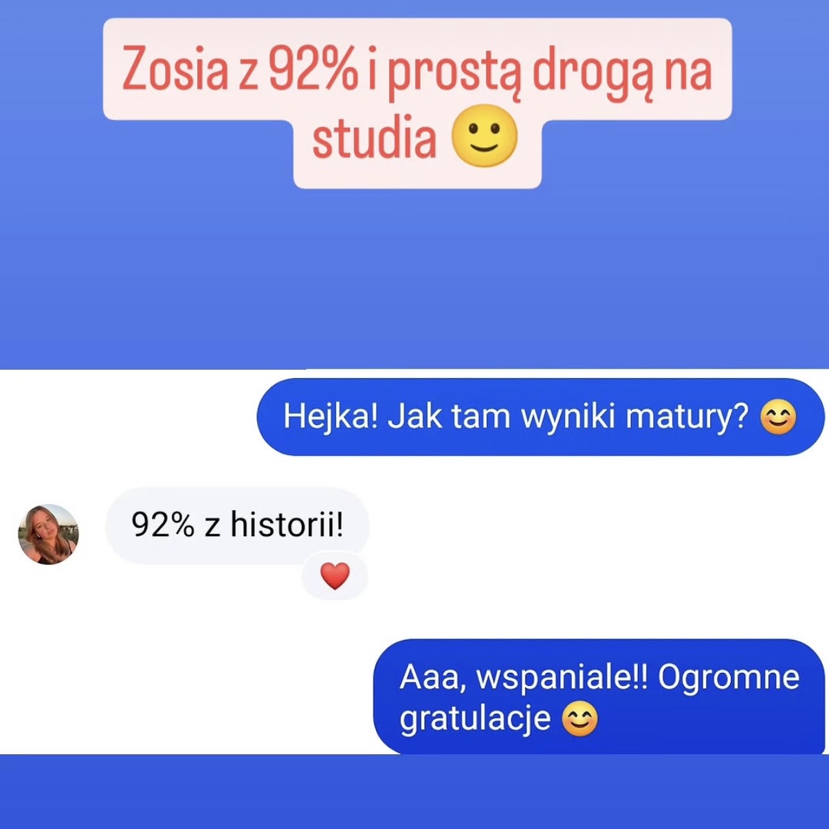 Opinia Akademia Historii — Zosia, 92% z historii
