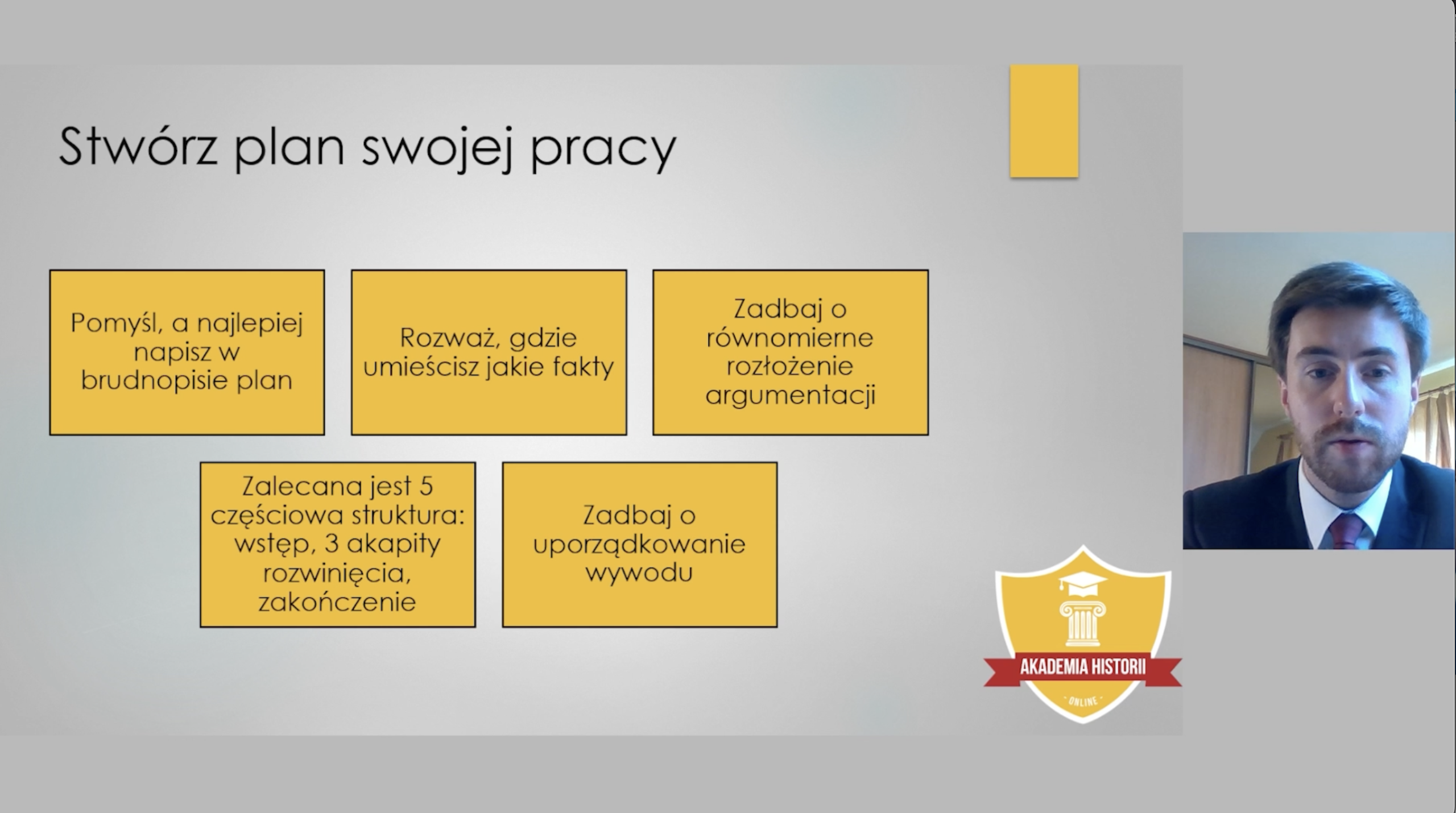 Slajd z lekcji: Stwórz plan swojej pracy