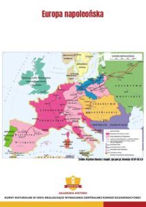 Strona z mapą Europy napoleońskiej